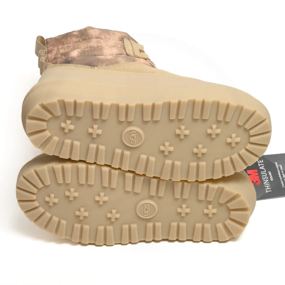 UGG Classic Mini Lace WEA Smokescreen Mens Sz 7 Waterproof Boots Removable Cover